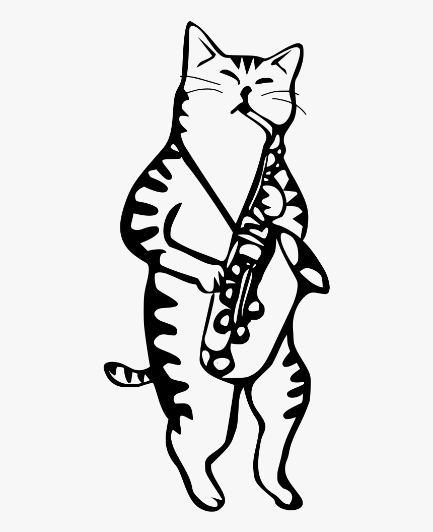 Saxophone Cat, HD Png Download, Free Download