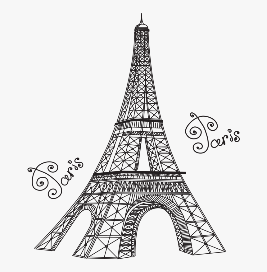 How Many Floors Does The Eiffel Tower Have - Tour Eiffel Draw, HD Png Download, Free Download