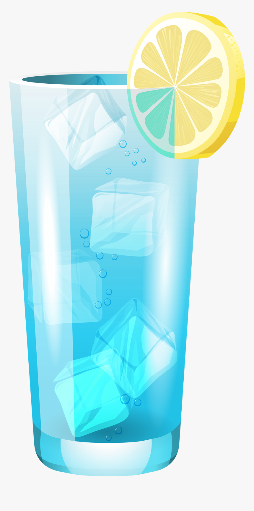 Transparent Blue Cocktail Png Clipart - Lemon, Png Download, Free Download
