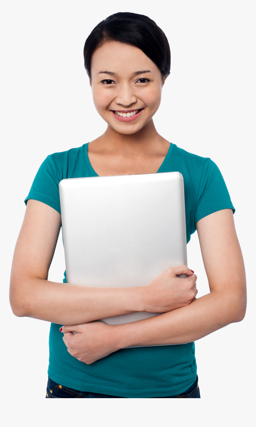 Girl With Laptop Png, Transparent Png, Free Download