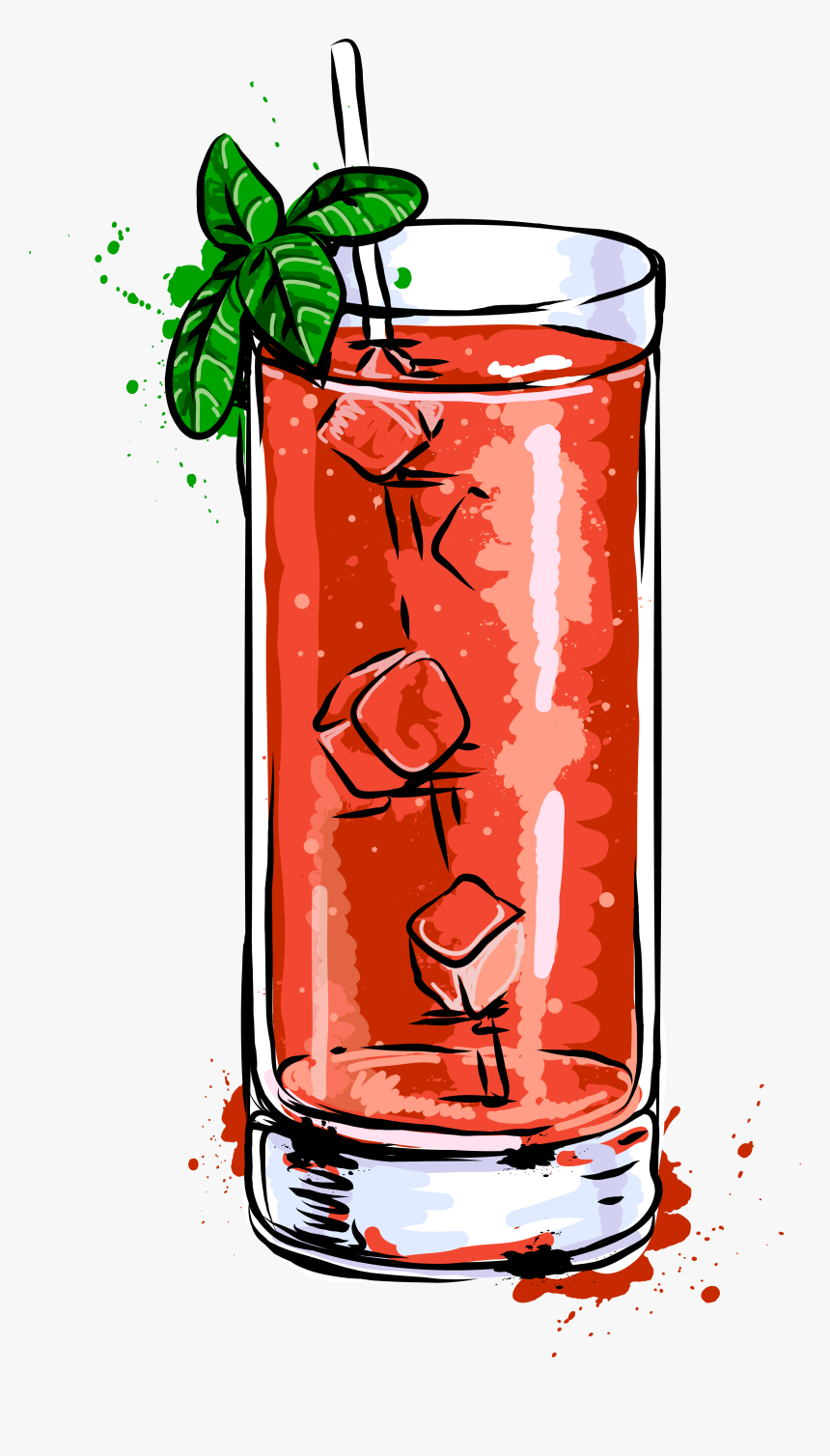 Red Drink Png - Bloody Mary Drawing, Transparent Png, Free Download