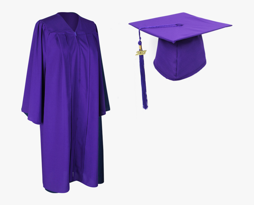 Purple Graduation Cap And Gown - Purple Graduation Caps Png, Transparent Png, Free Download