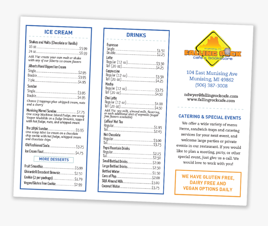 Transparent Paper Falling Png - Book Sandwich Cafe Menu 2019, Png Download, Free Download