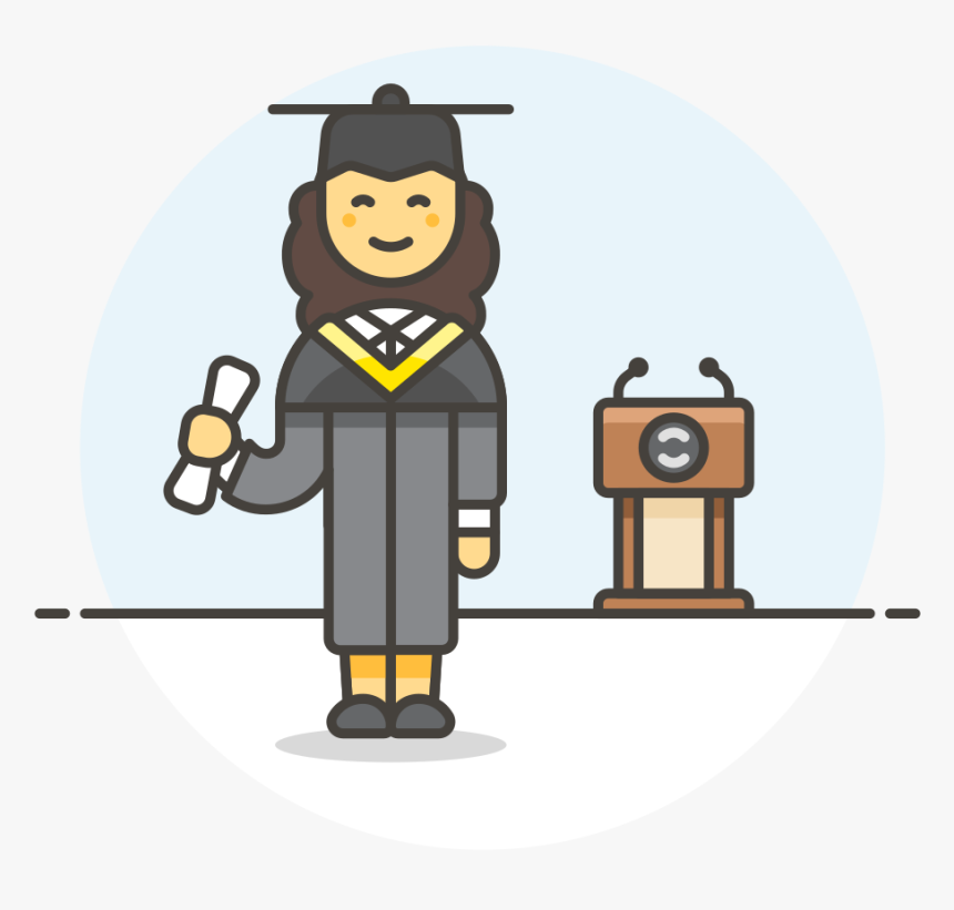 Graduate Female Icon - Female Graduation Icon, HD Png Download, Free Download