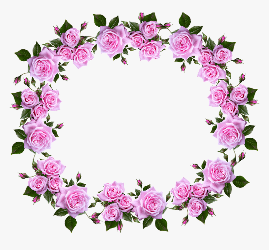 Frame, Border, Floral, Roses, Decorative - Flower Decorative Border Designs, HD Png Download, Free Download