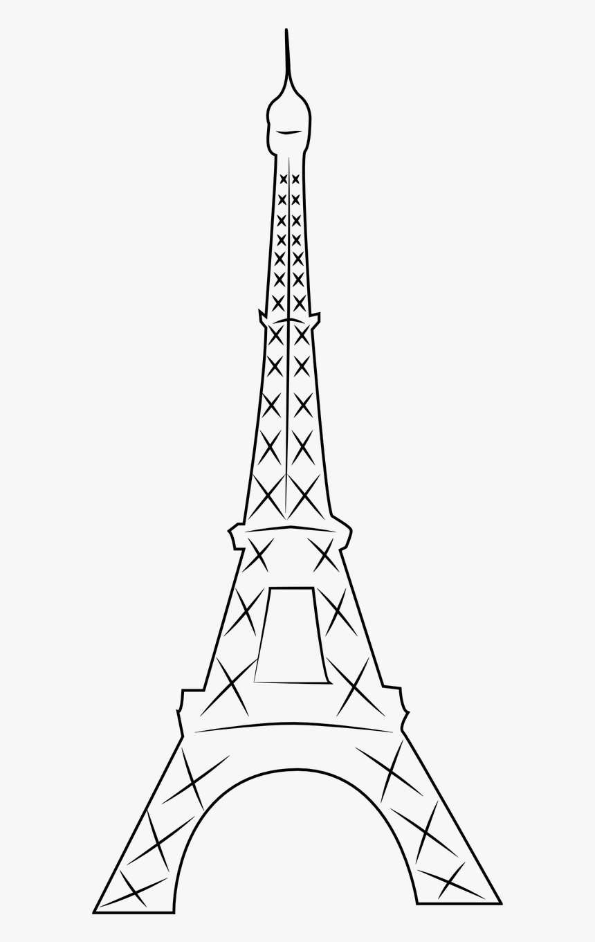 Eiffel Tower Paris Love Transparent Image Eiffel Tower - Torre De Paris Para Dibujar, HD Png Download, Free Download