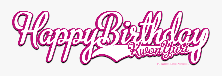 Happy Birthday Pink Png - Happy Birthday Text Png, Transparent Png, Free Download