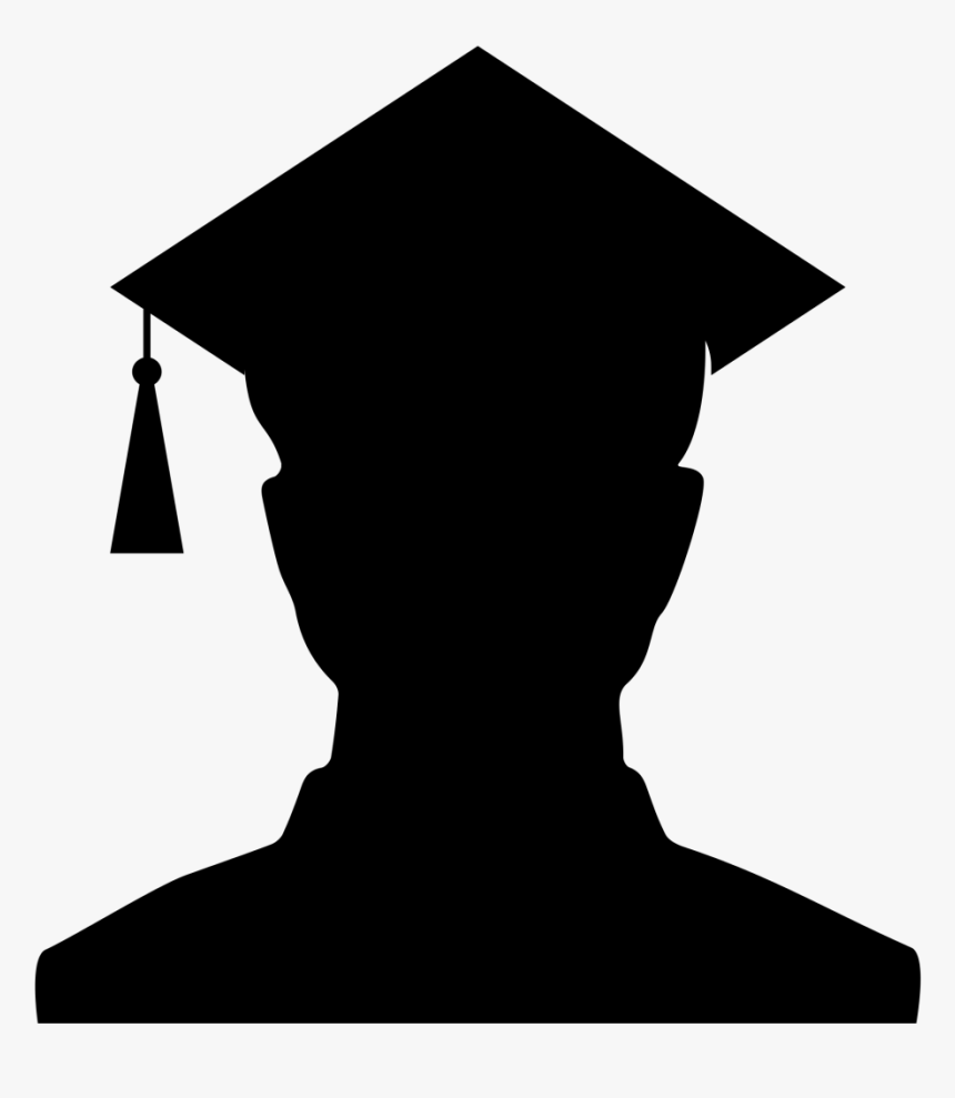 Graduation Ceremony Square Academic Cap Silhouette - Silhouette Student Clipart Black And White, HD Png Download, Free Download