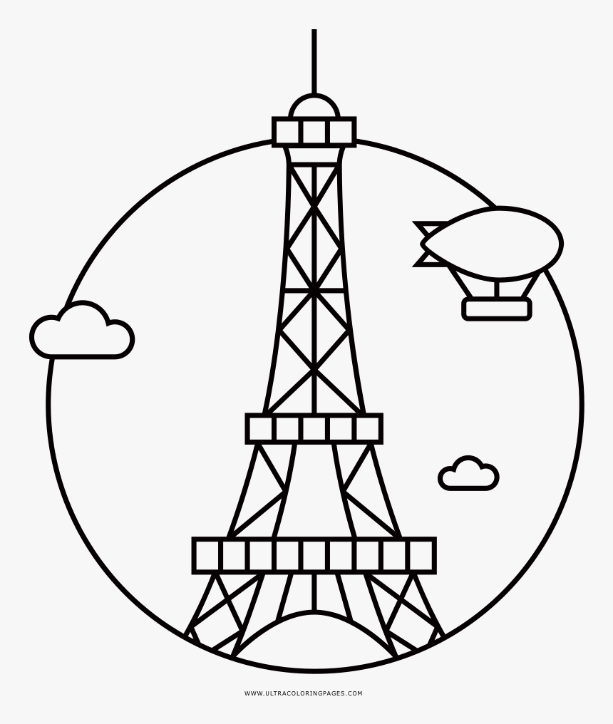 París Página Para Colorear - Eiffel Tower, HD Png Download, Free Download