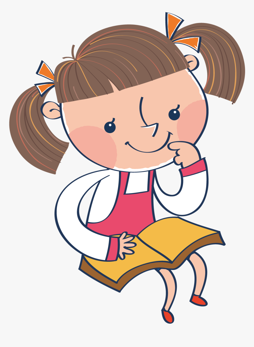 Chica Clip Art - Thinking Girl Image Clipart, HD Png Download, Free Download