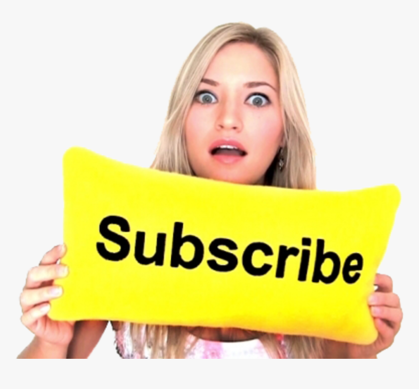 Subscribe Button With Girl, HD Png Download, Free Download