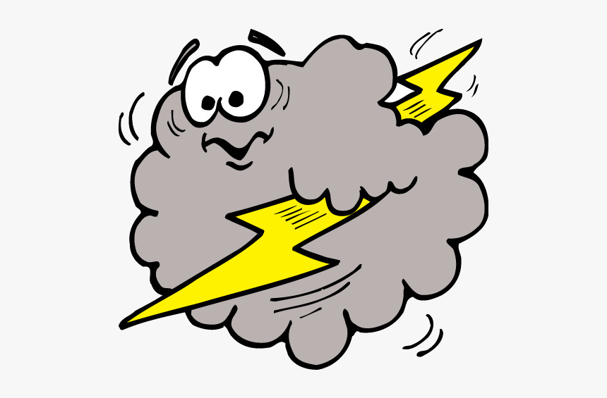 Lightning Cloud Thunderstorm Clip Art Cliparts Free - Lightning And Cloud Clipart, HD Png Download, Free Download