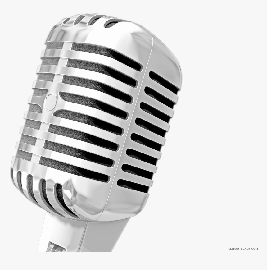 Microphone Transparent Tools Free Black White Clipart - Old School Mic Png, Png Download, Free Download