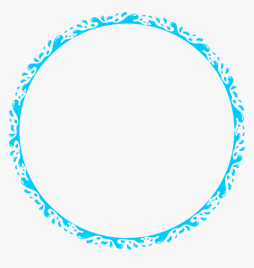 Splash Clipart Water Frame - Circle Blue Vector Png, Transparent Png, Free Download