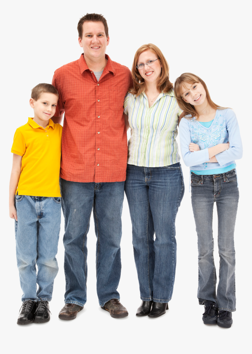 Happy Family Standing Png, Transparent Png, Free Download