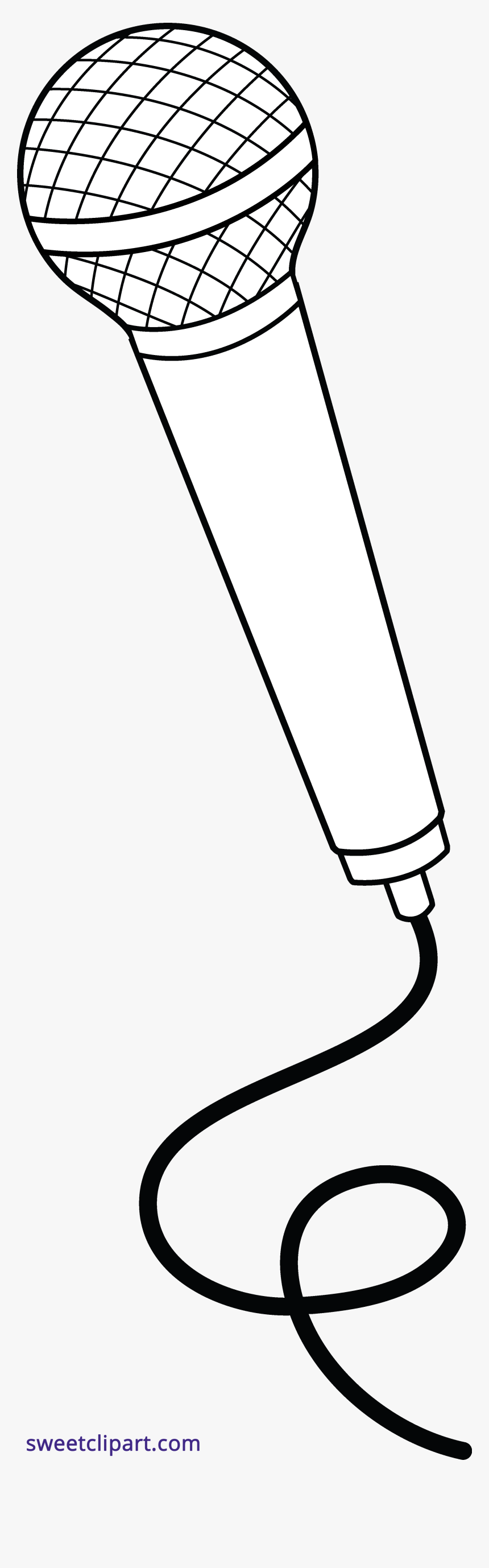 Outline Sweet Clip Art - Simple Drawing Of A Microphone, HD Png Download, Free Download