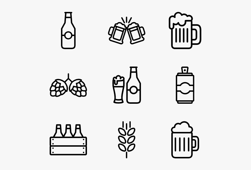 Beer - Restaurant Food Icons Png, Transparent Png, Free Download