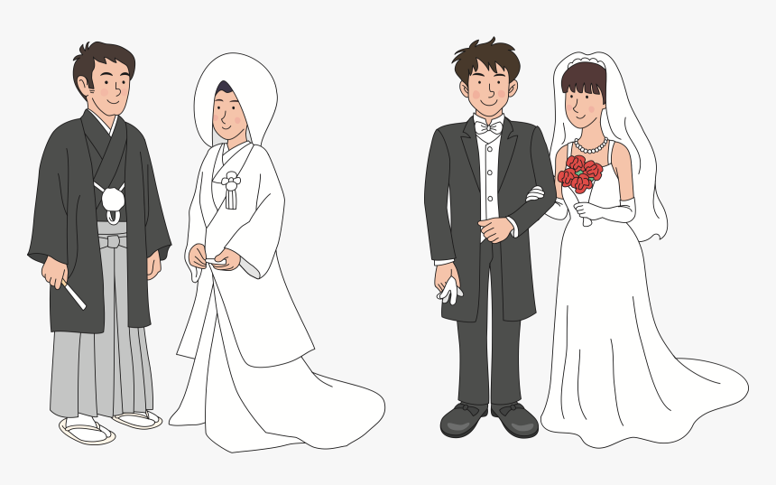 Japanese Wedding Clip Arts - Wedding In Japan Clipart, HD Png Download, Free Download