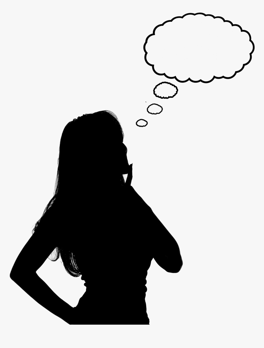 Thinking Woman Silhouette, HD Png Download, Free Download