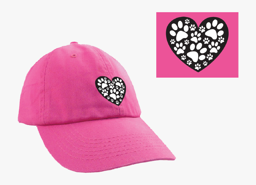 Heart With Paws"
 Class= - Baseball Cap, HD Png Download, Free Download