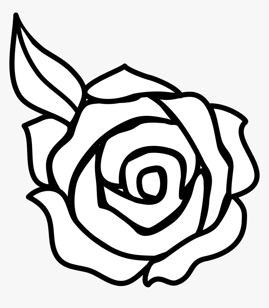 Rose Bouquet Png Black And White - Black And White Outlines, Transparent Png, Free Download