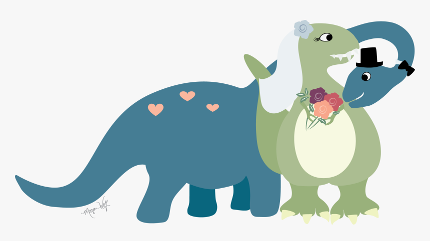 Dinosaur Clipart Wedding - Dinosaur Wedding Clipart, HD Png Download, Free Download