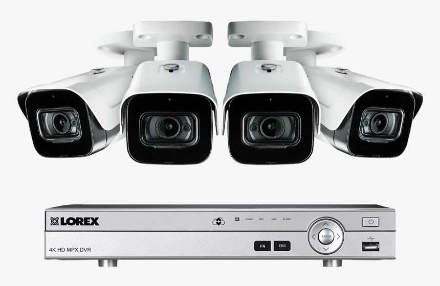 4k Ultra Hd 4 Channel Security System With 4 Ultra - Lorex Dvr, HD Png Download, Free Download