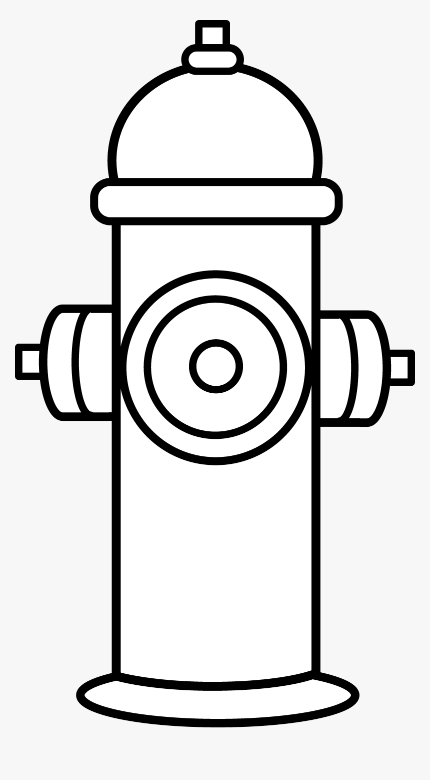 Black And White Fire Png Borders - Fire Hydrant Drawing Easy, Transparent Png, Free Download