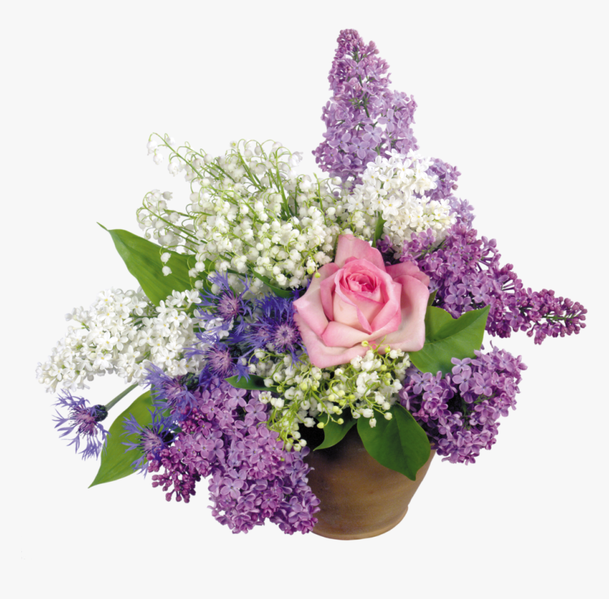 Clip Art Lilac Flower Bouquet - Anniversaire Marie Claire, HD Png Download, Free Download
