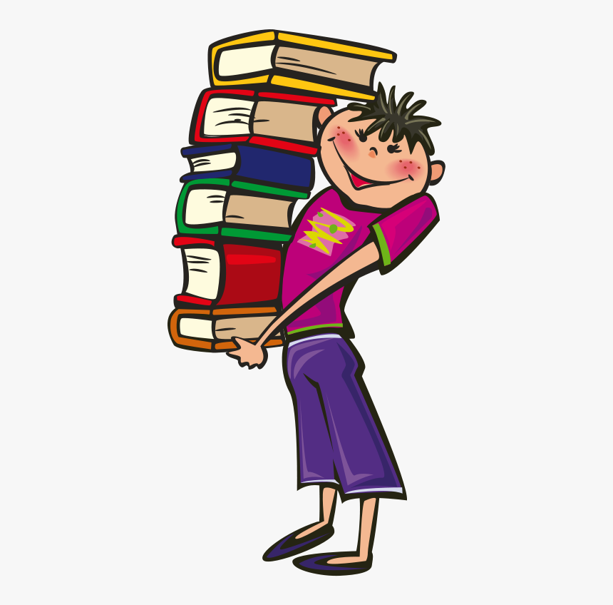 Stack Of Books Image Of Stack Books Clipart School - Student With Books Clipart, HD Png Download, Free Download