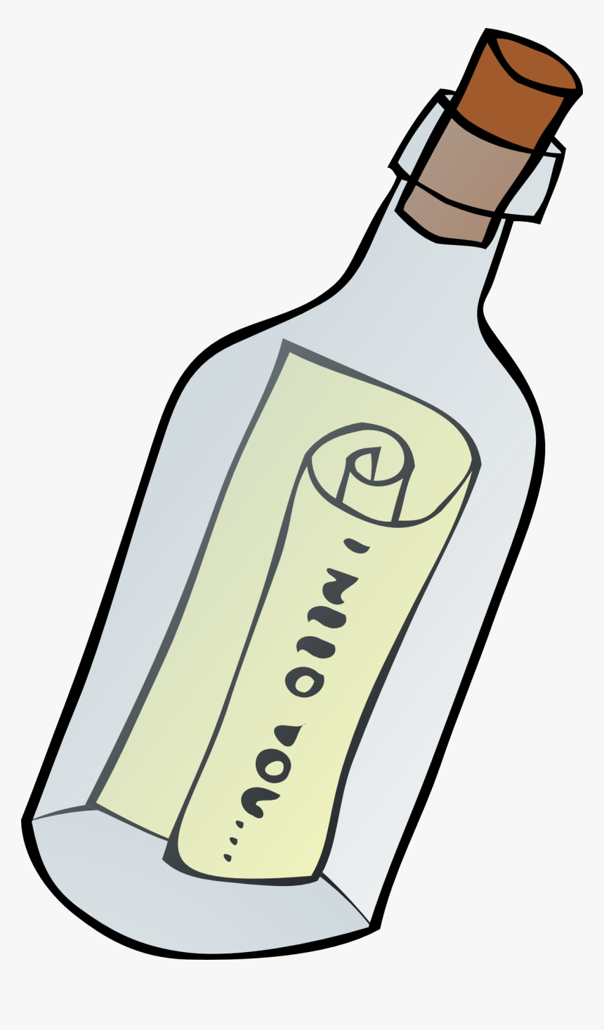 Cartoon Letter In A Bottle, HD Png Download, Free Download