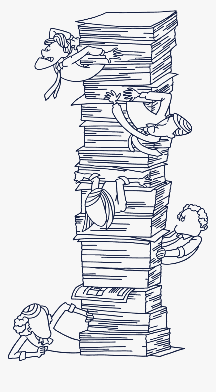 Clip Art Freeuse Library Book A Pile Of Books Transprent - Cartoon Transparent Stack Of Paper, HD Png Download, Free Download