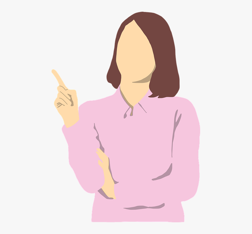 Woman, Girl, Pointing, Idea, Thinking, Think, Finger, HD Png Download, Free Download
