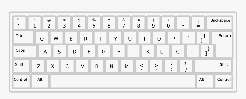 Collection Of Images - Keyboard Computer Clipart Black And White, HD Png Download, Free Download