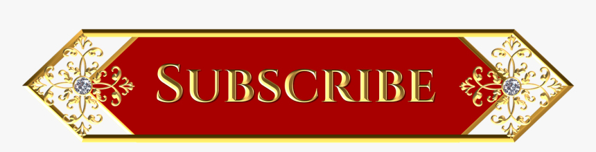 Golden Subscribe Button - Gold Subscribe Button, HD Png Download, Free Download