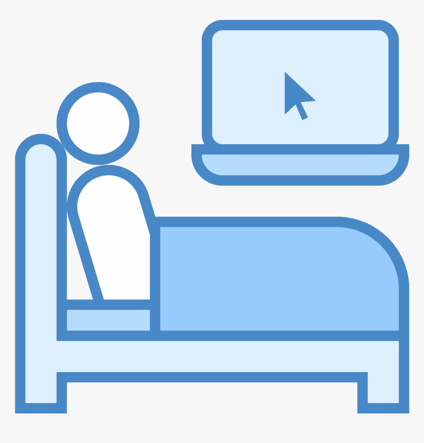 Work In Bed Icon - Bed Rest Clip Art, HD Png Download, Free Download