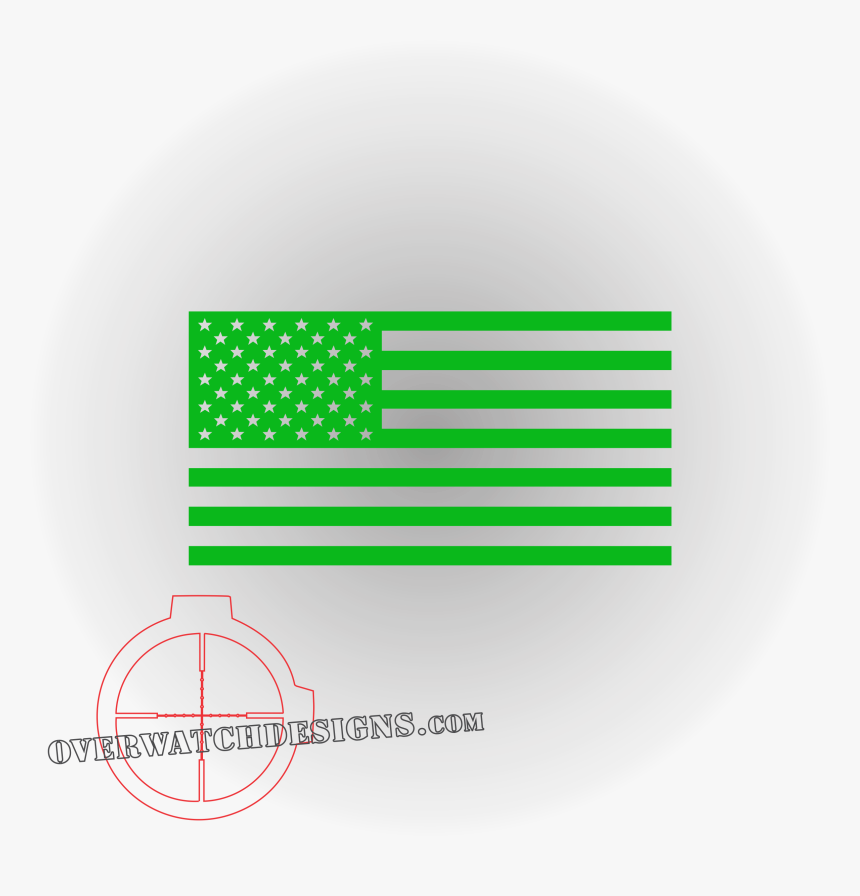 Glow In The Dark Flag Decal - Black American Flag Outline, HD Png Download, Free Download