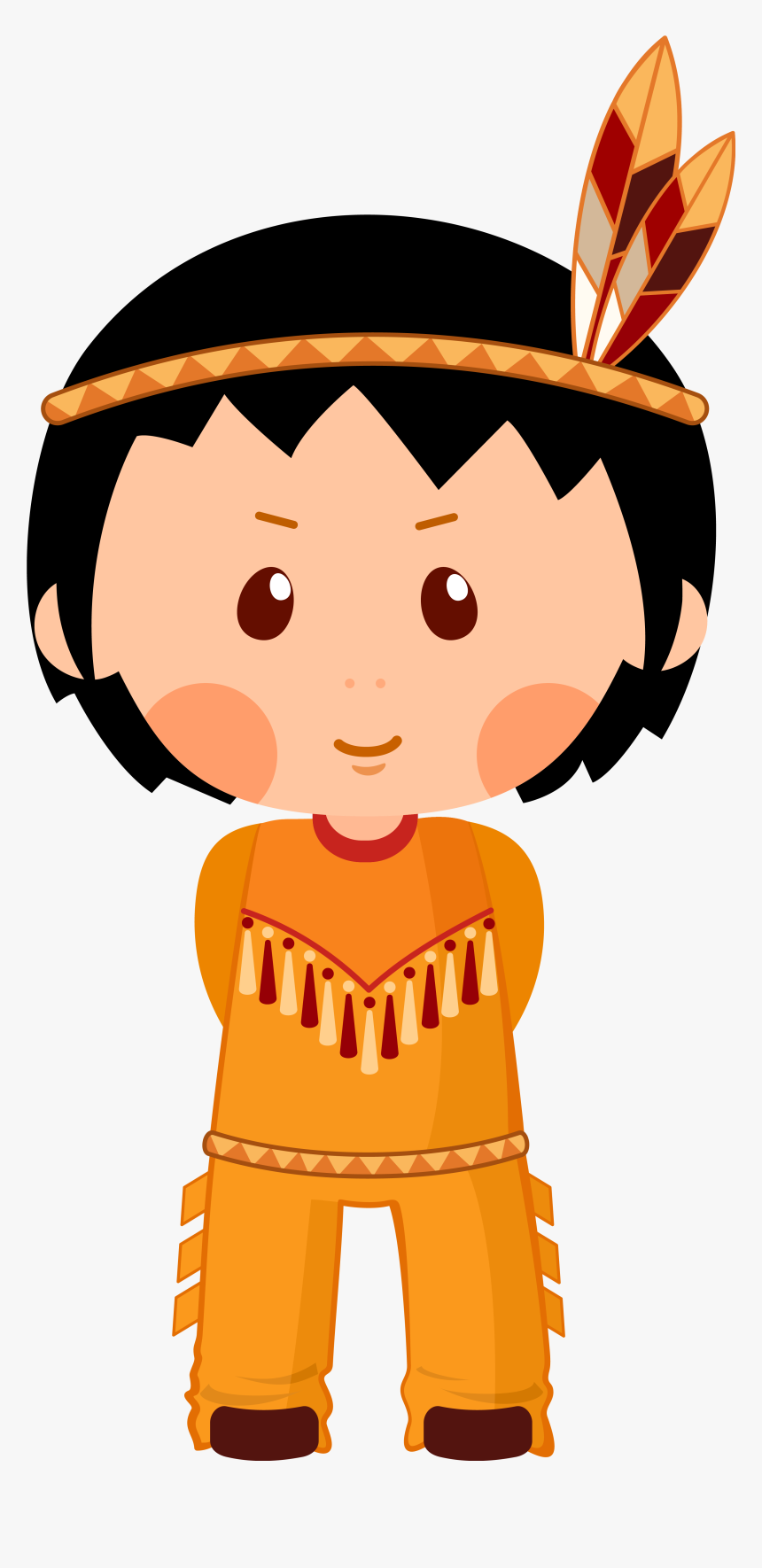 Native American Boy Clipar Png Image - Native Americans Cartoon Drawing, Transparent Png, Free Download