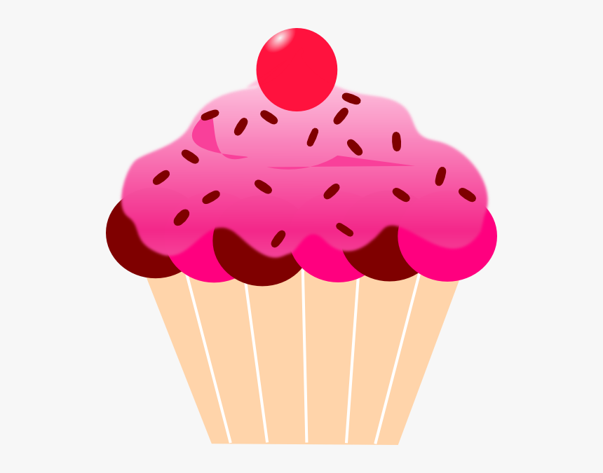 Pink Cupcake Svg Clip Arts - Pink Cupcake Clipart, HD Png Download, Free Download