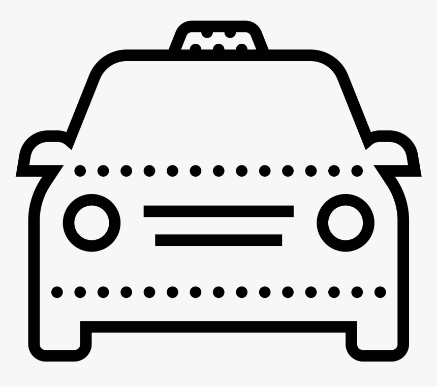 This Is An Icon Of A Taxi Cab - Taxi Png White Icon, Transparent Png, Free Download