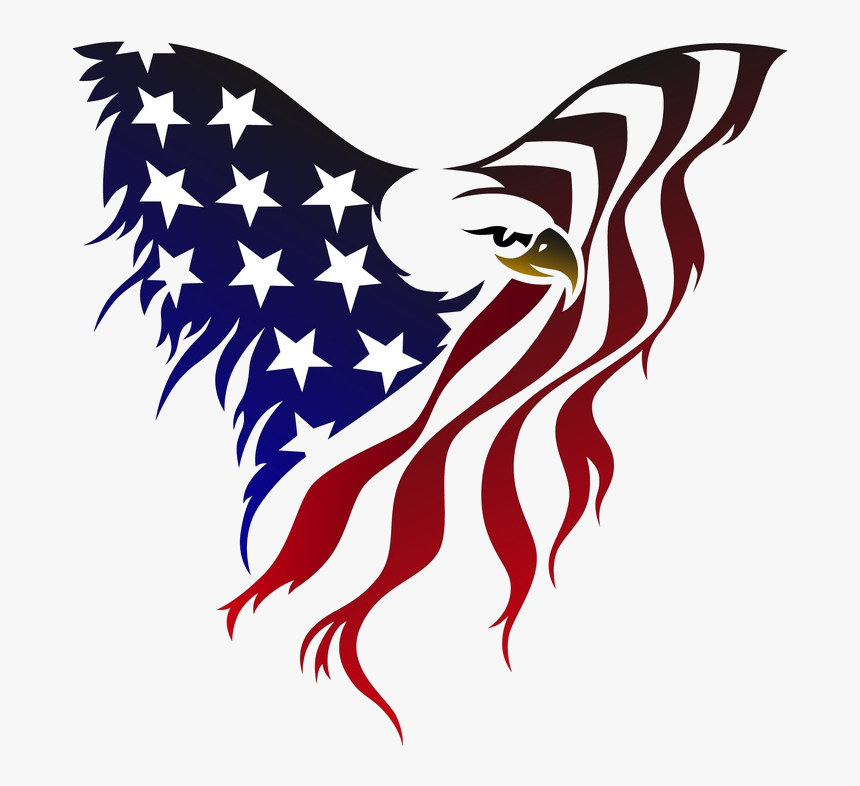 Eagle American Flag Clipart Collection With Transparent - Eagle With American Flag Clipart, HD Png Download, Free Download