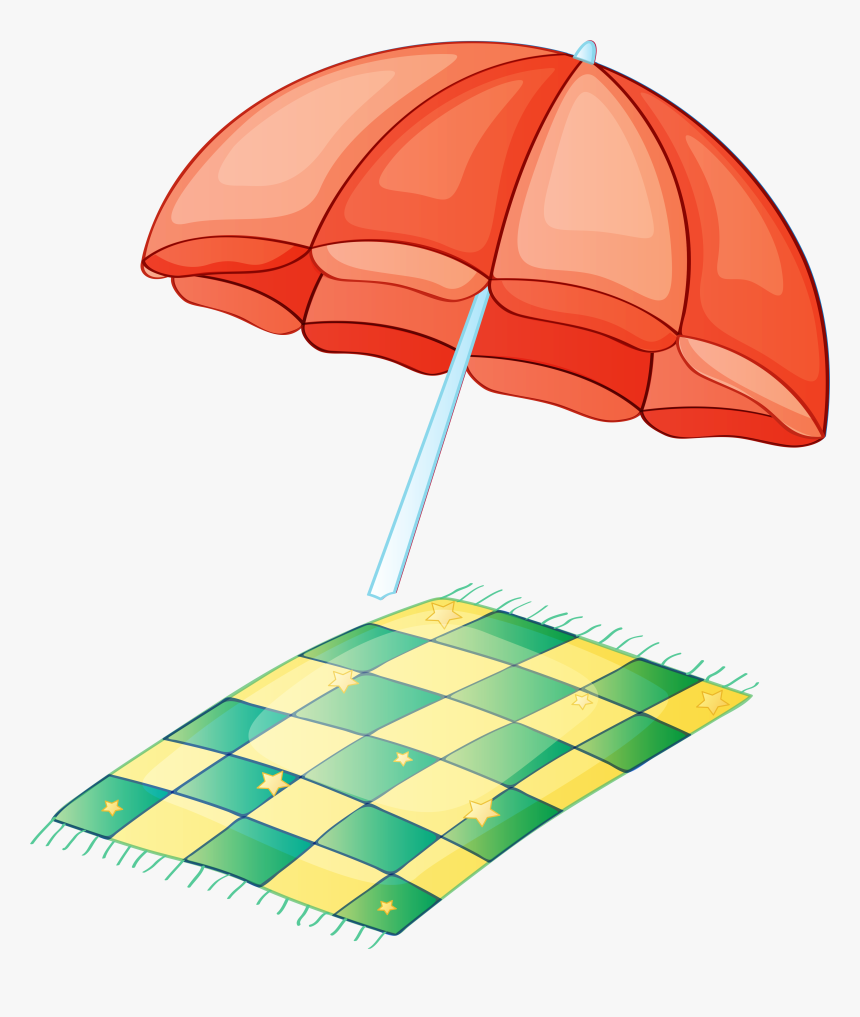 Blanket Clipart Png Beach Blanket And Umbrella Transparent Png Kindpng