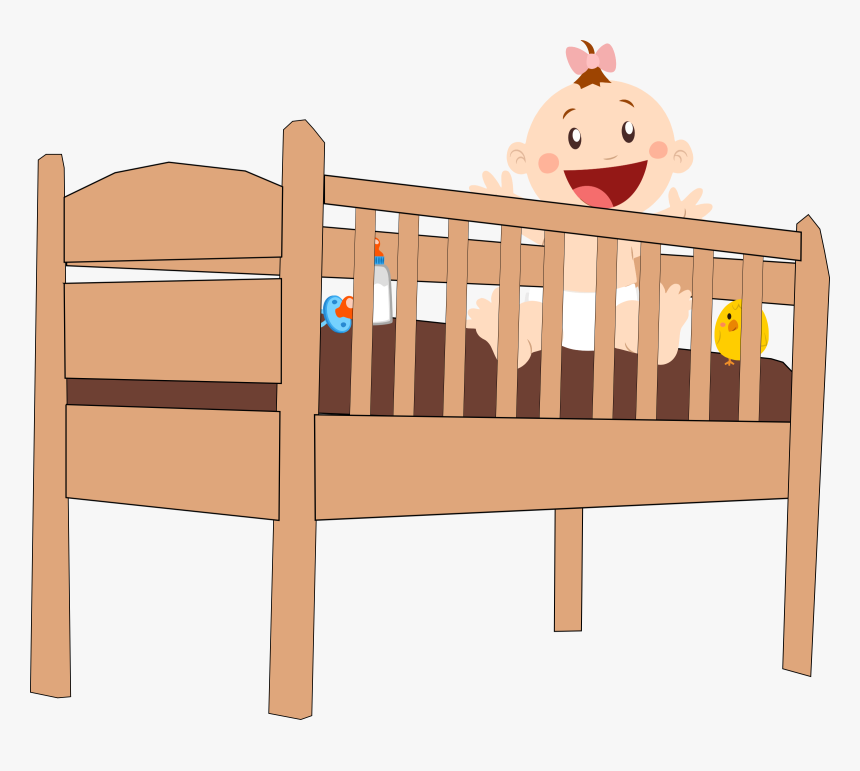 Cot Png Photo - Baby In Cot Clipart, Transparent Png, Free Download