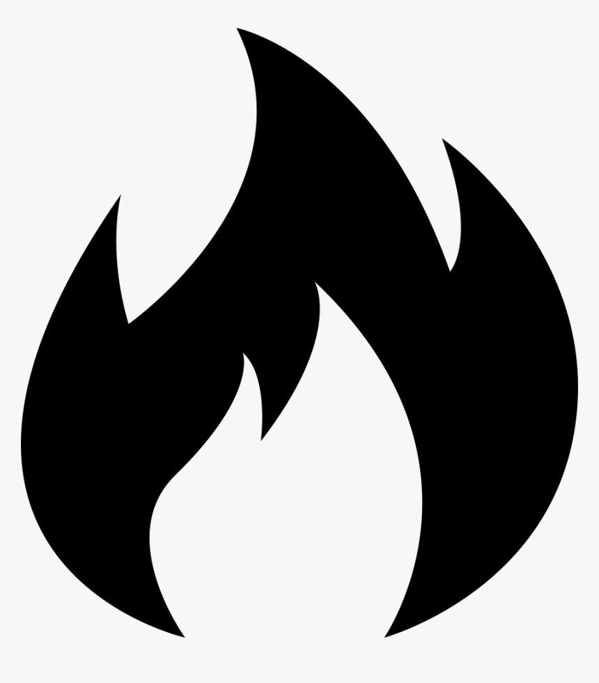 Freeuse Stock Flame Png Icon Free Download Onlinewebfonts - Fire Emoji Black And White, Transparent Png, Free Download