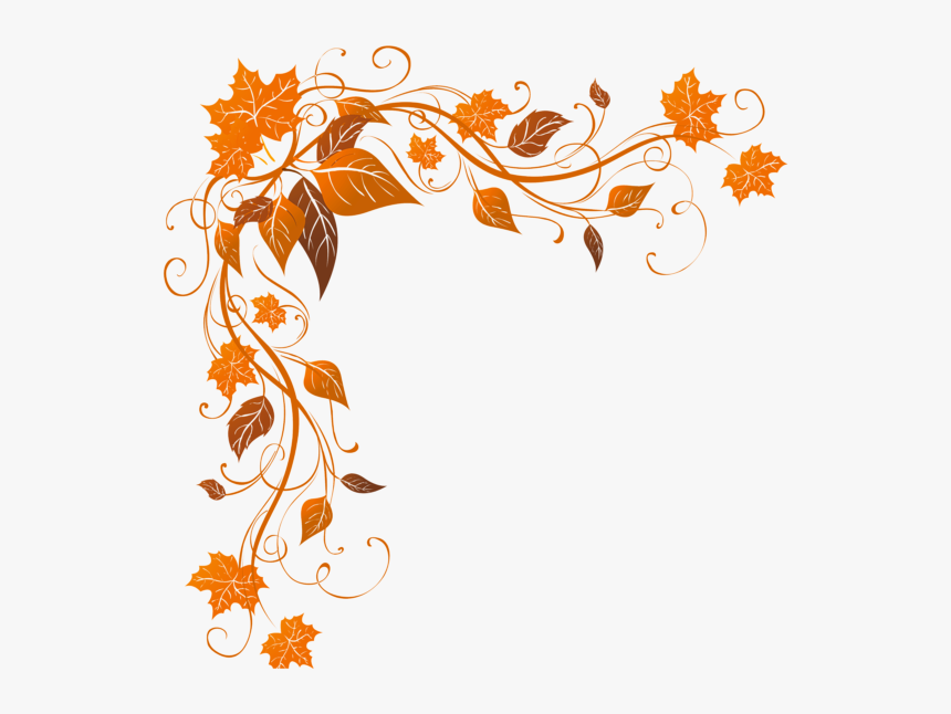 Fall Leaves Corner Border, HD Png Download, Free Download