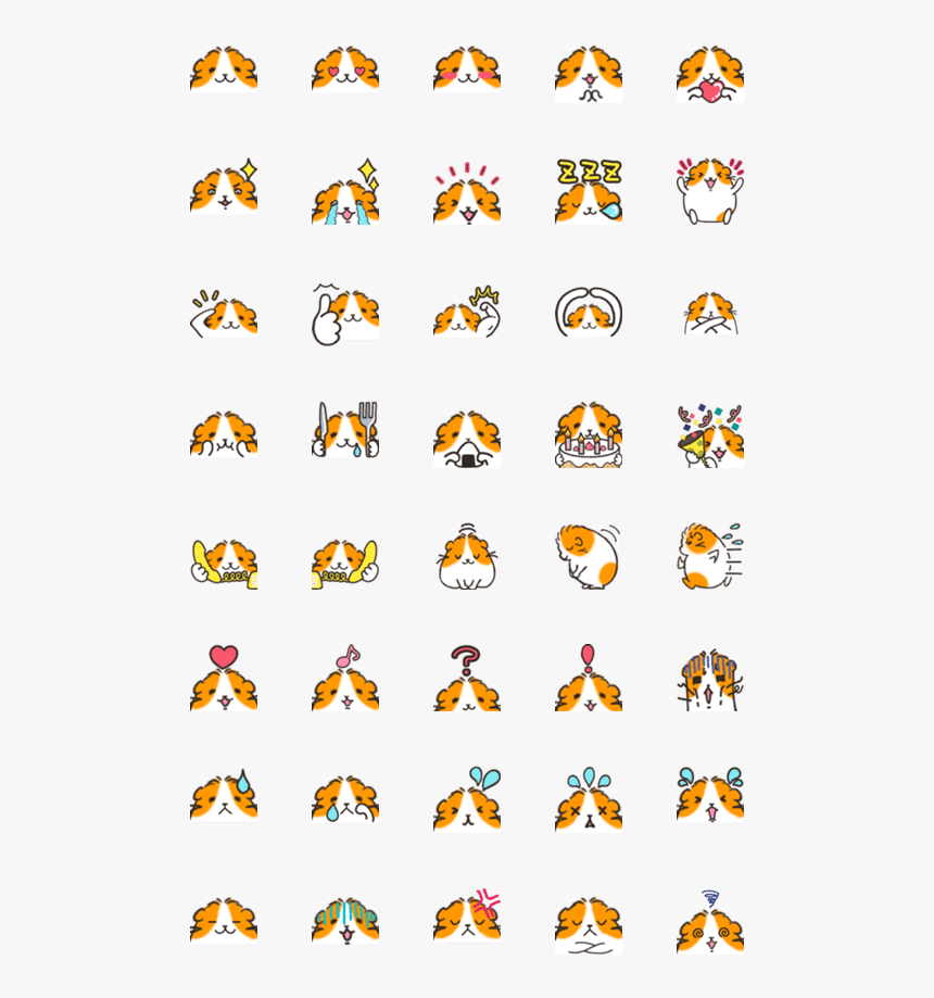 Line Guinea Pig Emoji, HD Png Download, Free Download