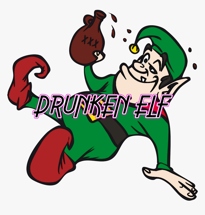 Elf Transparent Drunk , Png Download - Drunk Christmas Elf Cartoon, Png Download, Free Download