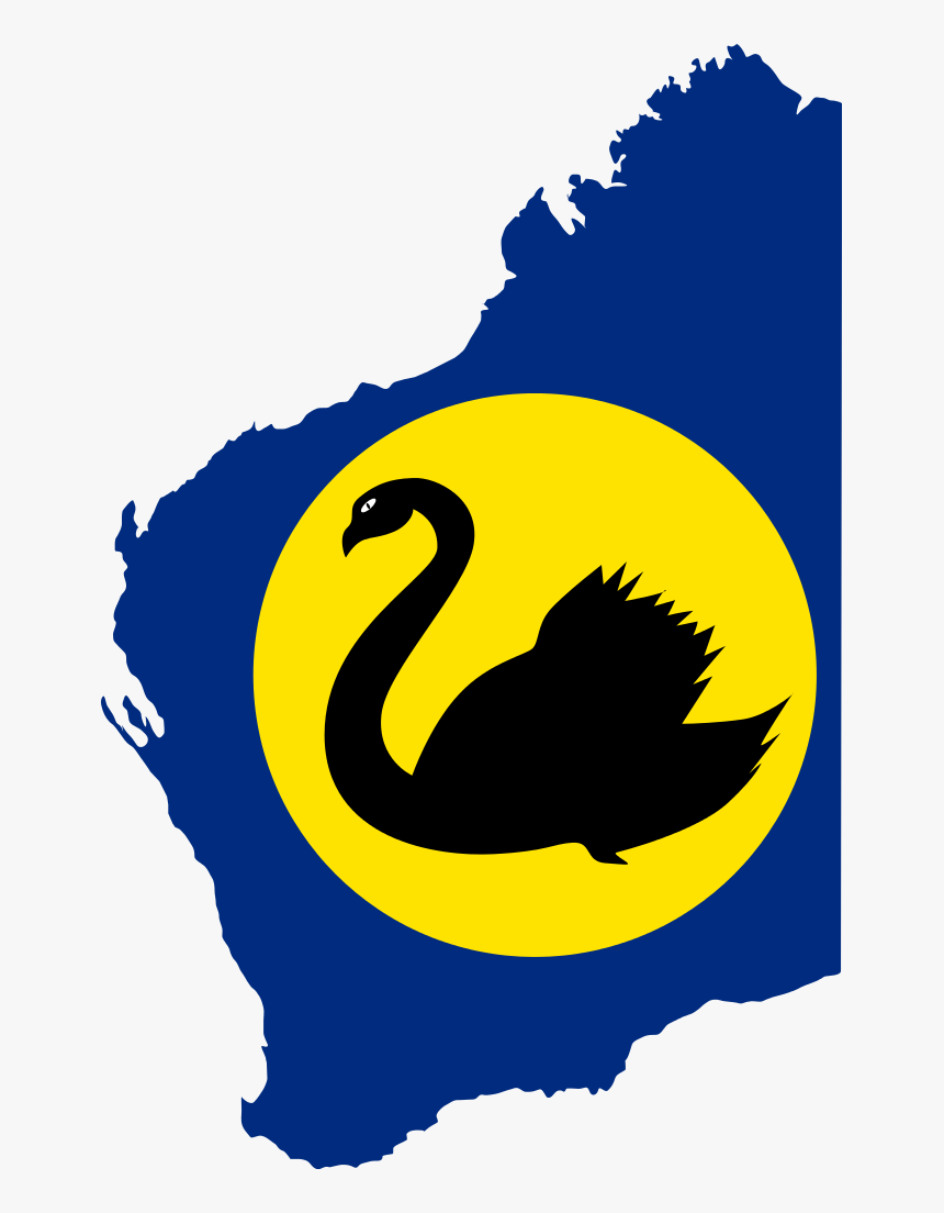 Flag-map Of Western Australia - Western Australia Flag Map, HD Png Download, Free Download
