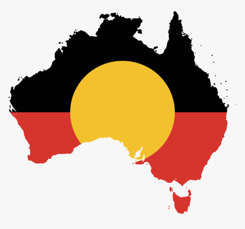Aboriginal Flag Inside Australia, HD Png Download, Free Download