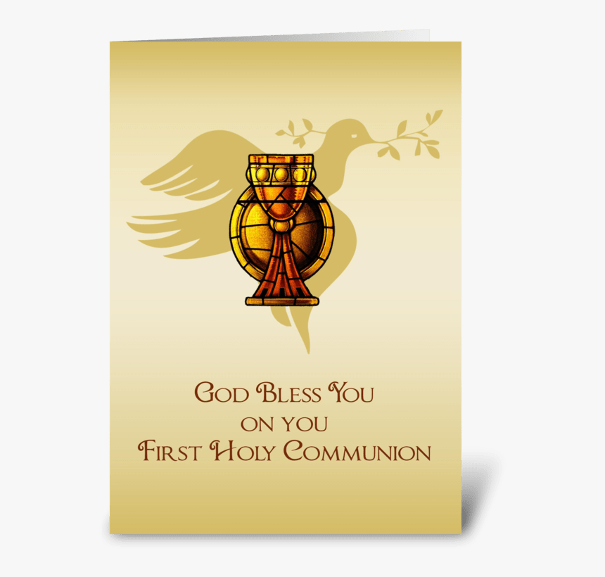 First Communion Gold Chalice Congrats Greeting Card - Congrats On Your First Holy Communion, HD Png Download, Free Download